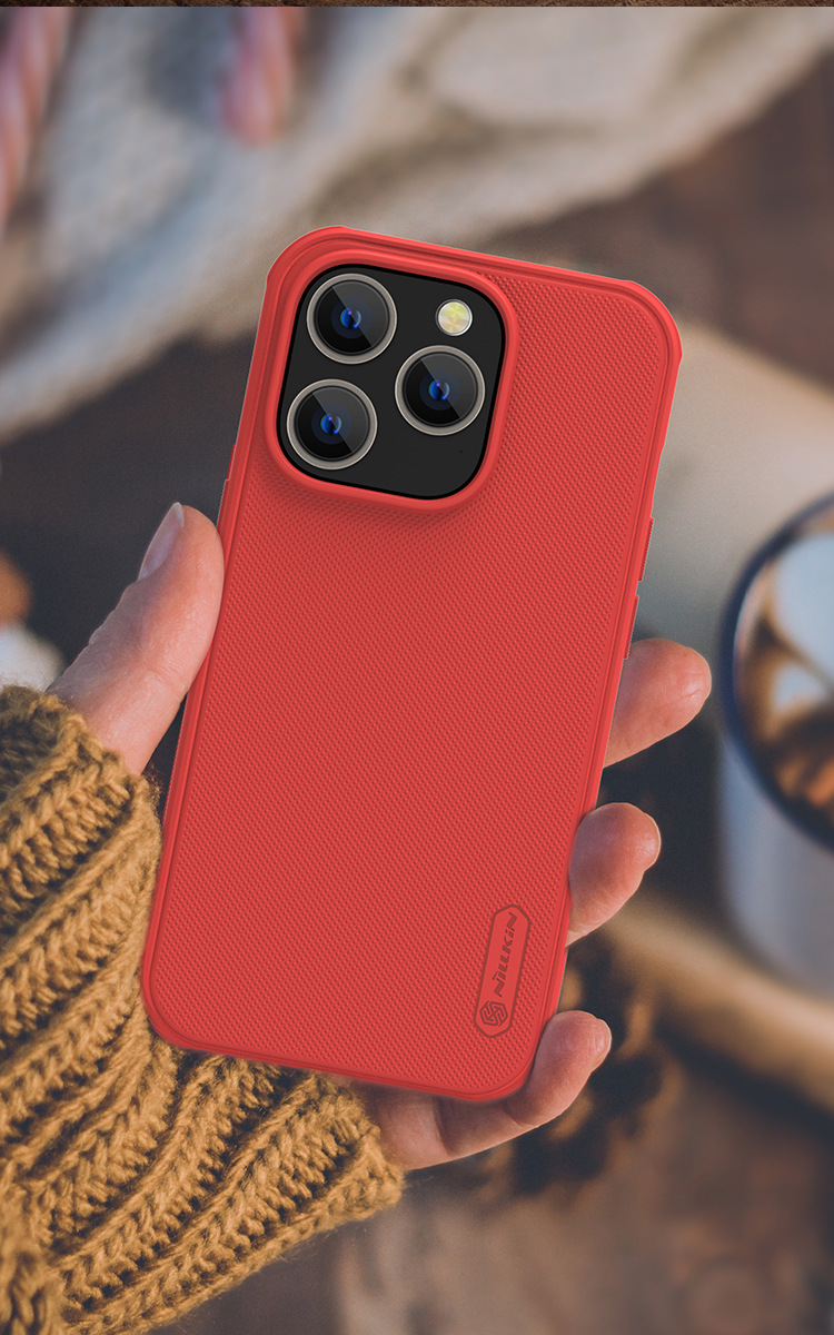 Ốp lưng Nillkin siêu mỏng mờ cho iPhone 14 Plus / 14 Pro Max — Khiên PRO-đen, Khiên PRO-Đỏ chi tiết 12