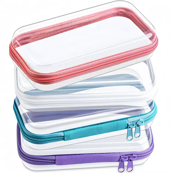 2025 Amazon Cross-Border Travel Home Zipper Storage Box Clothing Cosmetics Desktop Hard Bag Cleaning Storage Bag