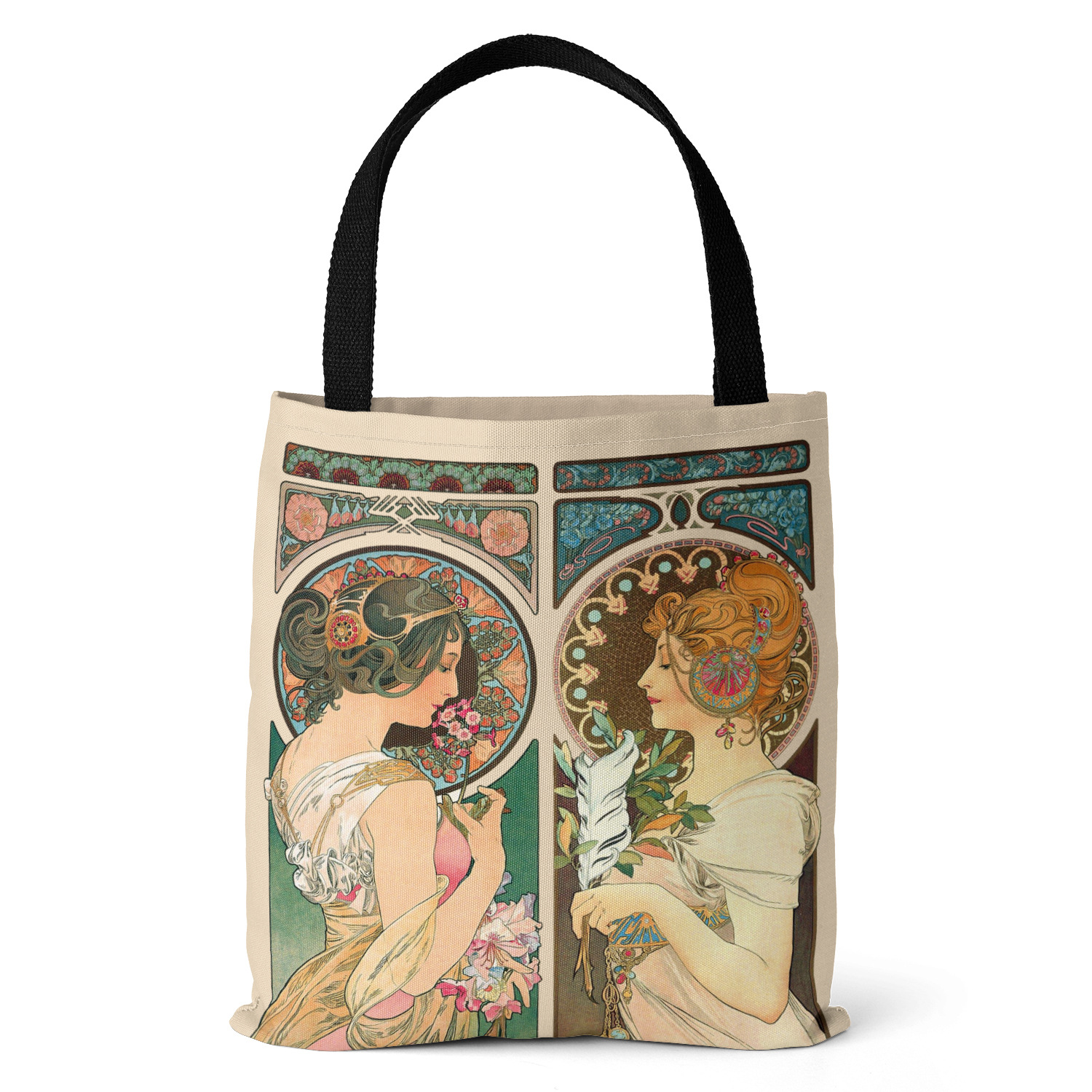 Unisex Vintage Style Portrait Canvas Shopping Bags display picture 3