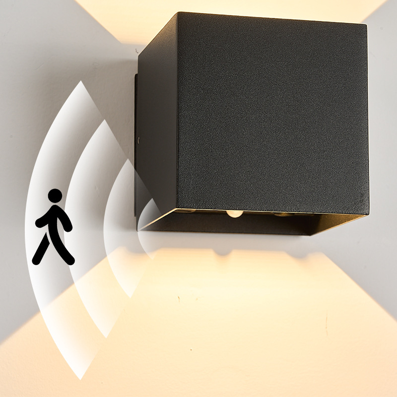 lámpara de pared de aluminio de inducción recargable magnética creativa led dormitorio minimalista hotel cabezal de cama lámpara de pared USB lámpara de pared sin perforación