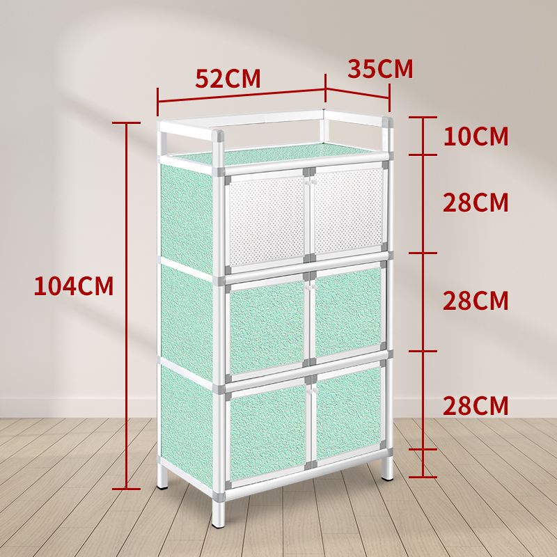 armario de comedor de aleación de aluminio simple armario de cubierta pequeño armario de alquiler armario de almacenamiento armario de cocina doméstico armario de almacenamiento multicapa