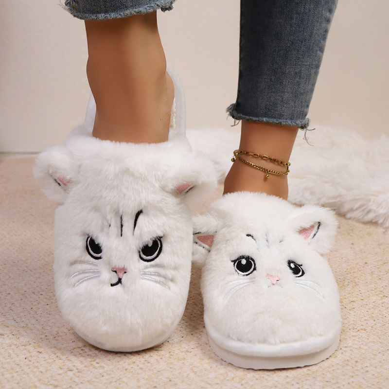Baotou transfronterizo damas otoño invierno interior y exterior soleas cálidas de peluche zapatillas de algodón zapatillas de espuma EVA suela