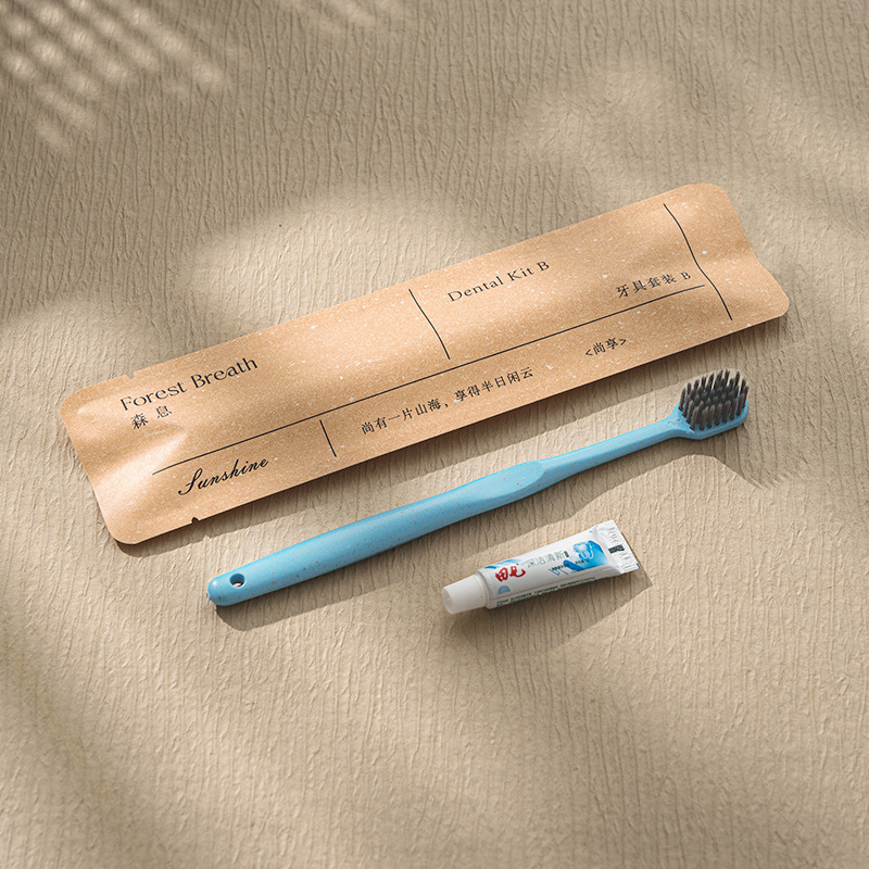 ホテル専用使い捨て歯ブラシ B&B ストロークラフト紙包装ホテル歯ブラシセット使い捨て歯ブラシ|undefined