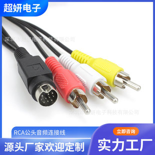 MINI DIN 10PIN S�����D�Ӿ� RCA���^���l�� ɏ���^ҕ�l�� ���^��