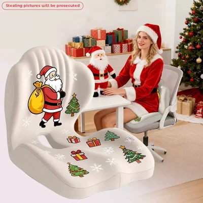 Waist support: car lumbar support, driving waist protector - beige-christmas-edition
