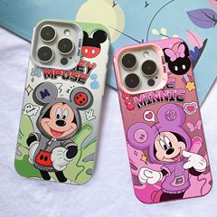 Mickey Minnie color silver IMD Apple 13 mobile phone case iphone14plus Mickey Mouse 12 Promax cartoon 11