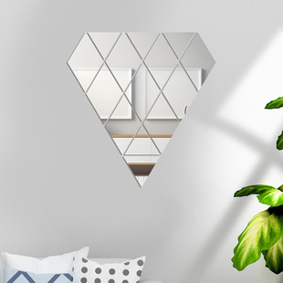 Cross-border diamond mirror wall sticker acrylic three-dimensional self-adhesive bedroom living room background stair aisle creative decoration