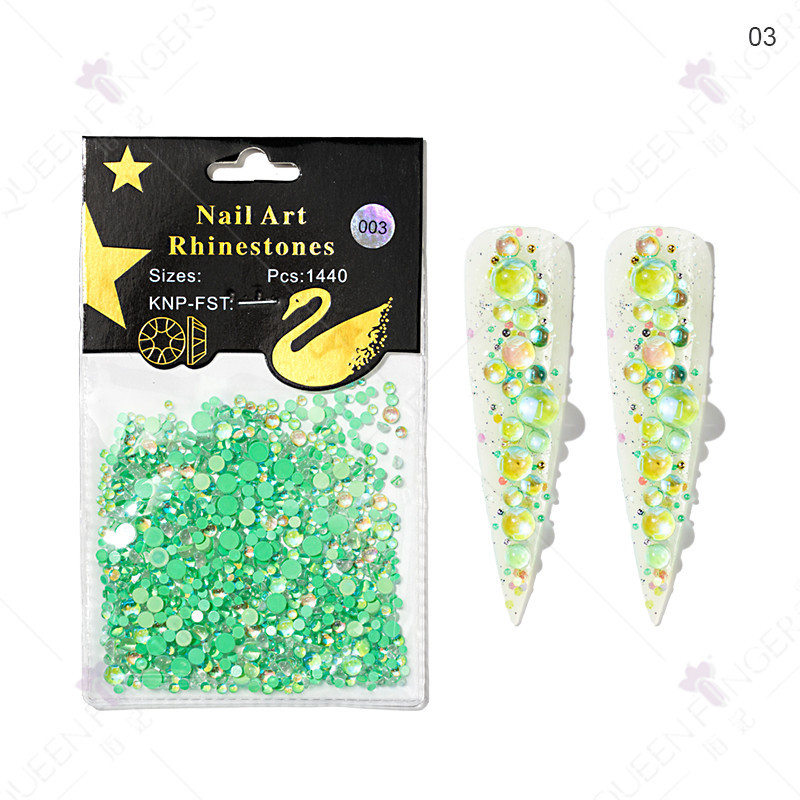 Nueva belleza de uñas color mágico perlas de peces humanos Aurora color caramelo cristal 1440 DIY uñas de cristal decorativo diamante Accesorios