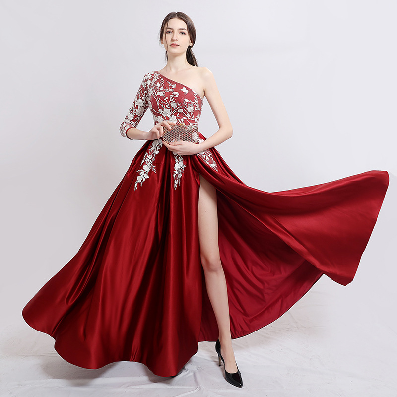 Europa y América Amazon AliExpress deseo vestido de noche de las mujeres vestido de novia elegante simple banquete vestido de noche image 1