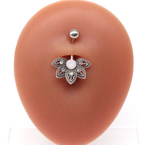 Gaby European and American cross-border fan-shaped navel ring protein navel ring navel ornaments navel nail human body piercing jewelry piercing jewelry