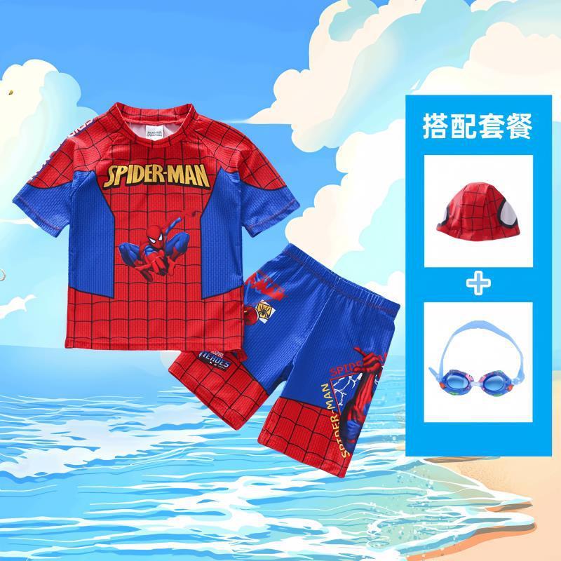 2025 新しい子供用水着男の子スプリット小中型子供ベビー速乾性男の子水着水泳パンツスーツ水着|undefined