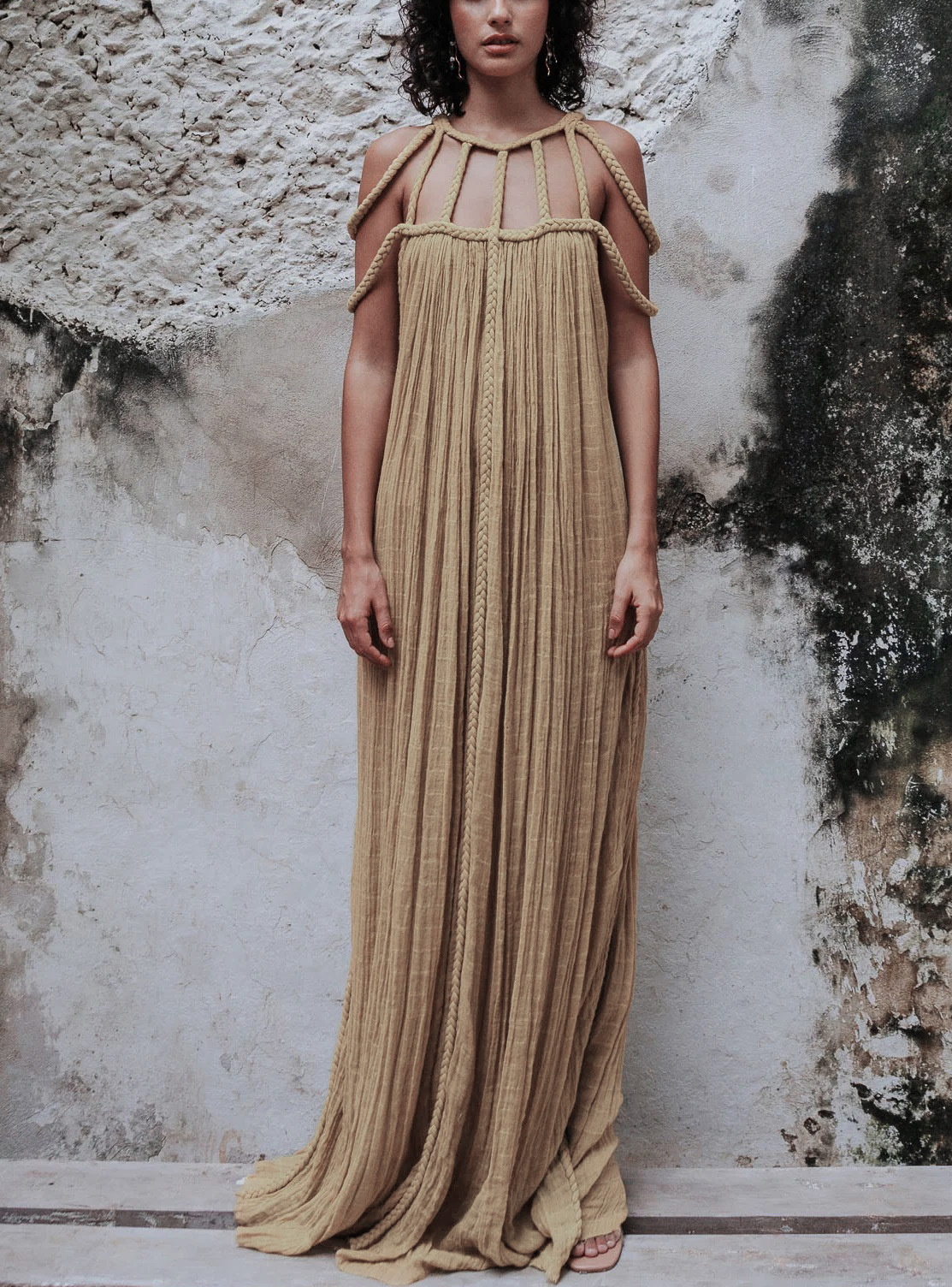 Solid Color Pattern Wholesale Women's Sexy Solid Color Holiday Banquet Bar Round Neck Sleeveless Party Dress
