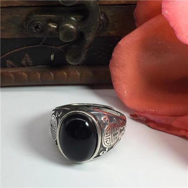 Turquoise retro ring with stone