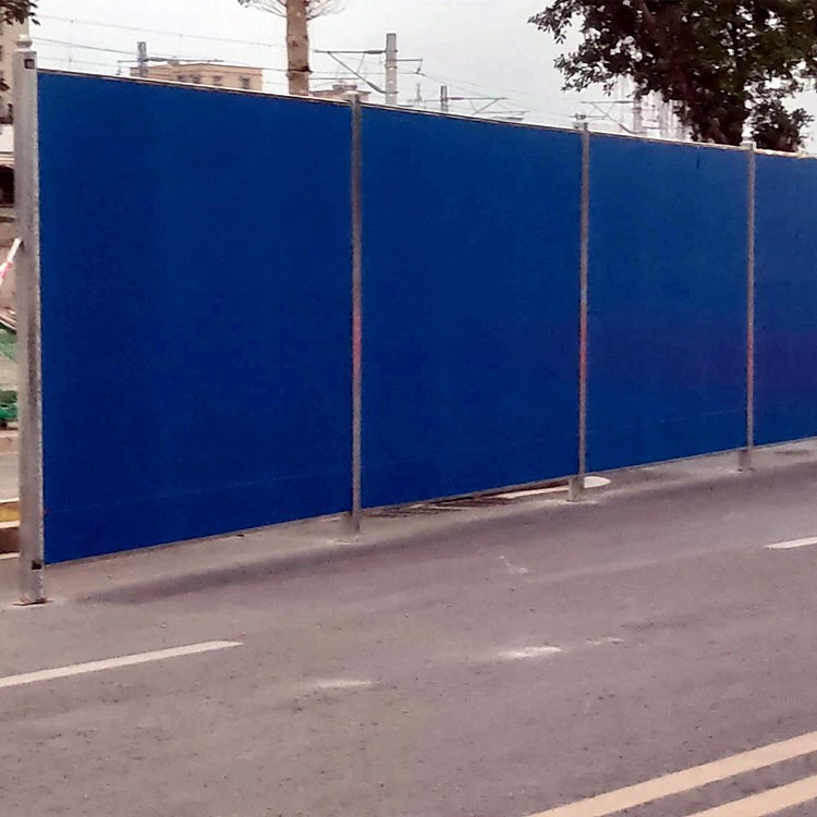 彩钢围挡临时施工挡板铁皮泡沫夹芯挡板道路隔离防护围栏市政围挡