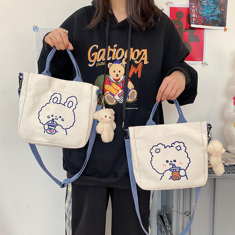 2025年キャンバス製レディースバッグ、ソフトな女の子向け、街歩き用ハンドバッグ、トートバッグ、学生用斜め掛けバッグ、おしゃれなショルダーバッグ、女性用ファッション、多用途|undefined