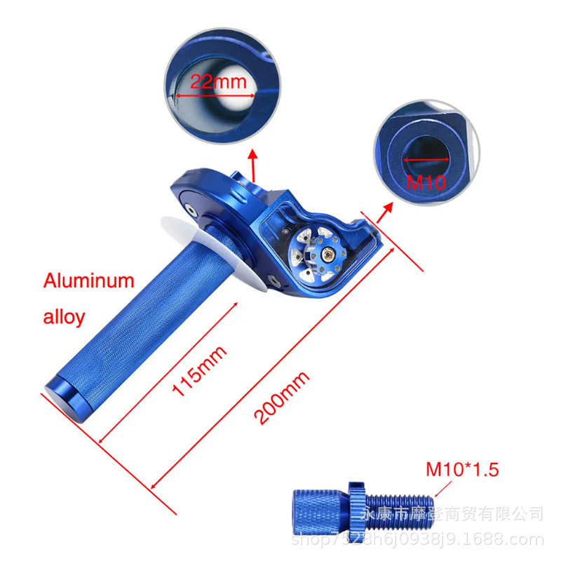 Off-Road Motorcycle Cnc Aluminum Throttle Seat Body Twist Handle Large Twist Handle Seat Cable Cable Oiler