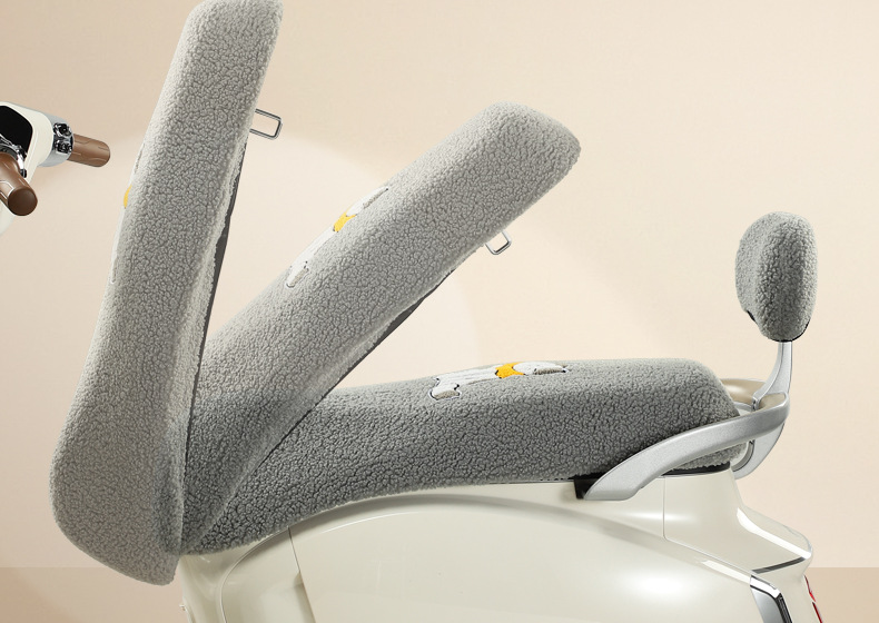 Suitable for Electric Vehicle Seat Cushion Cover, Thick Plush Autumn and Winter Warm and Comfortable Shock-Absorbing Cute High-Value Seat Cushion