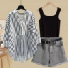 Vest, shirt, shorts