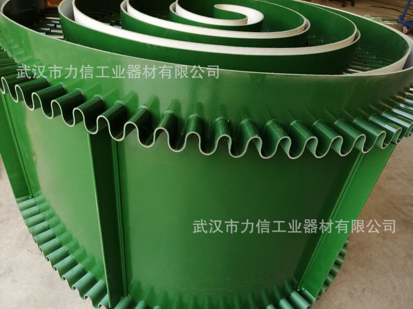 绿色白色黑色挡板裙边输送带 爬坡机皮带 上料机皮带 设计制做