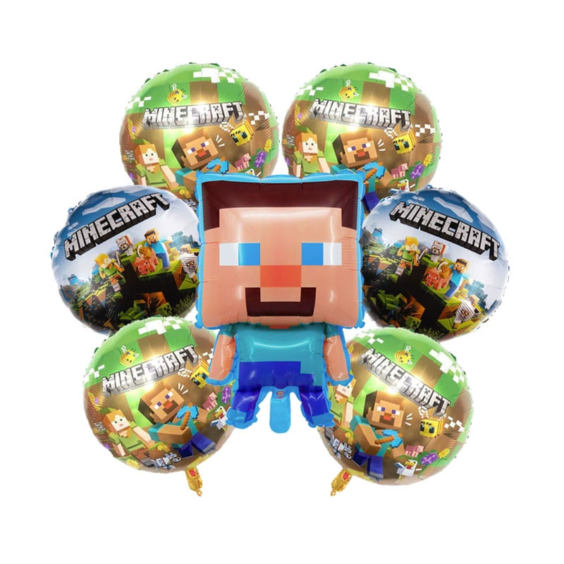 Мой мир алюминиевая фольга шарик Minecraft шарик тематика игры для детского дня рождения украшение