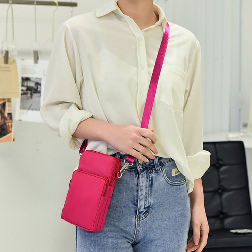 New large-screen mobile phone bag, women's shoulder crossbody bag, coin purse, Oxford cloth bag, wrist bag, mother bag, dancing arm bag