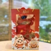 Red koi carp + hair scarf + New Year gift bag