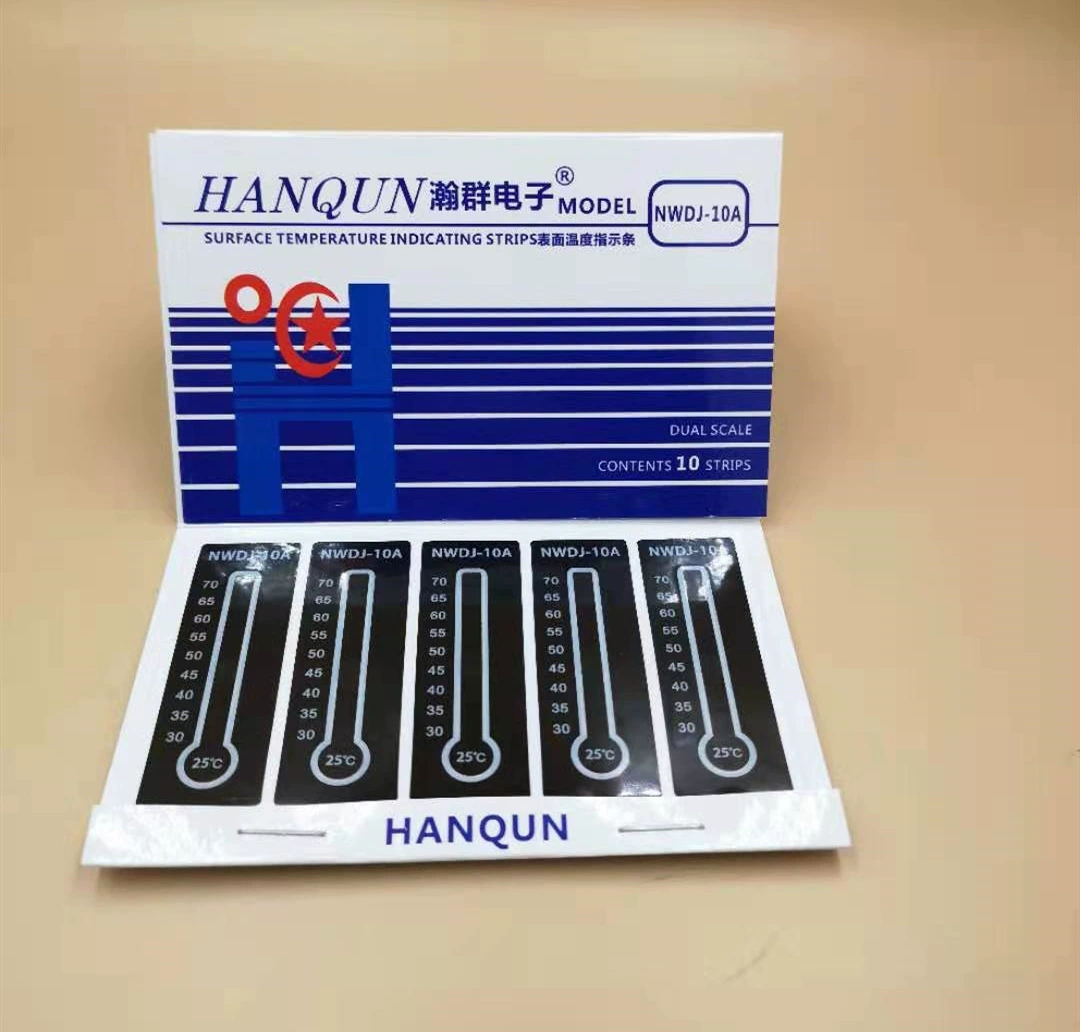 S-NWDJ-10A прецизионный повторяемый меняющий цвет индикатор температуры бумаги для измерения температуры патч-термометр