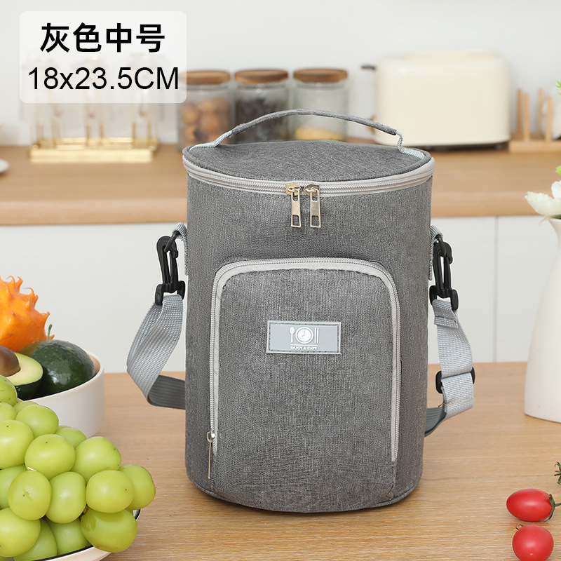 Bolsa de aislamiento portátil de alto valor facial para el trabajo y la escuela con bolsas de almuerzo, bolsas de aluminio gruesas, bolsas de almuerzo redondas