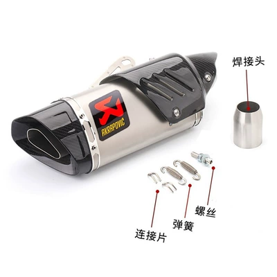 Motorcycle exhaust pipe: oblique triangle exhaust pipe