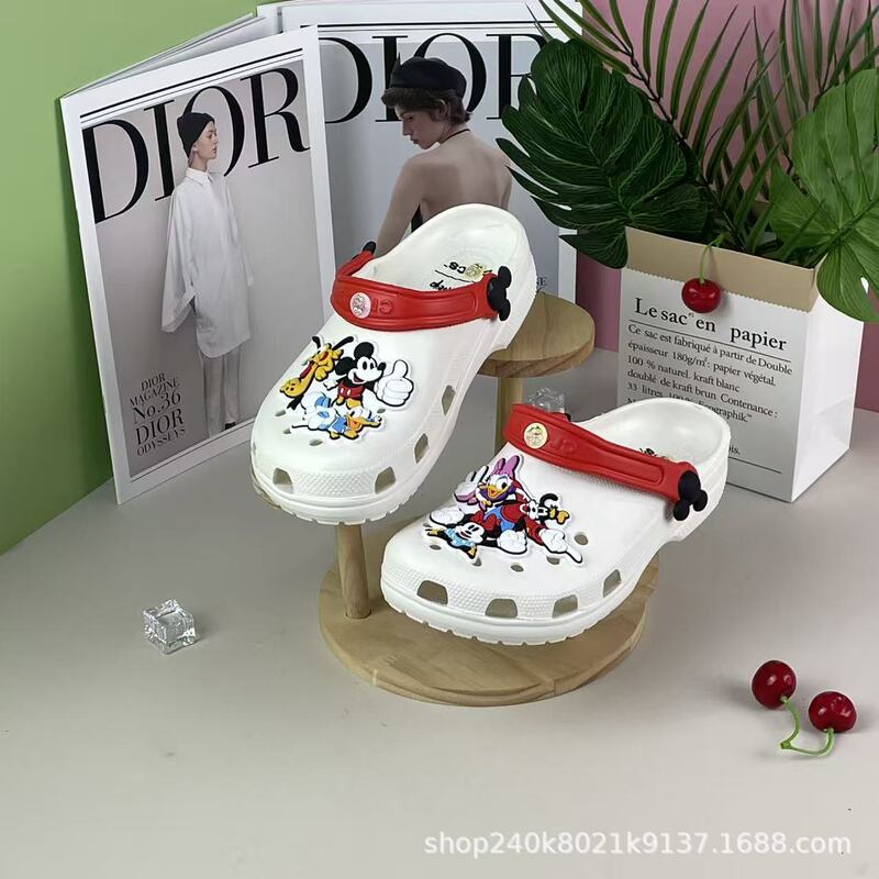 Star Classic Kidsren's Clogs Mickey and Minnie Non-Slip Lightweight Ins Two-Wear Flats Toe Sandals Fashion