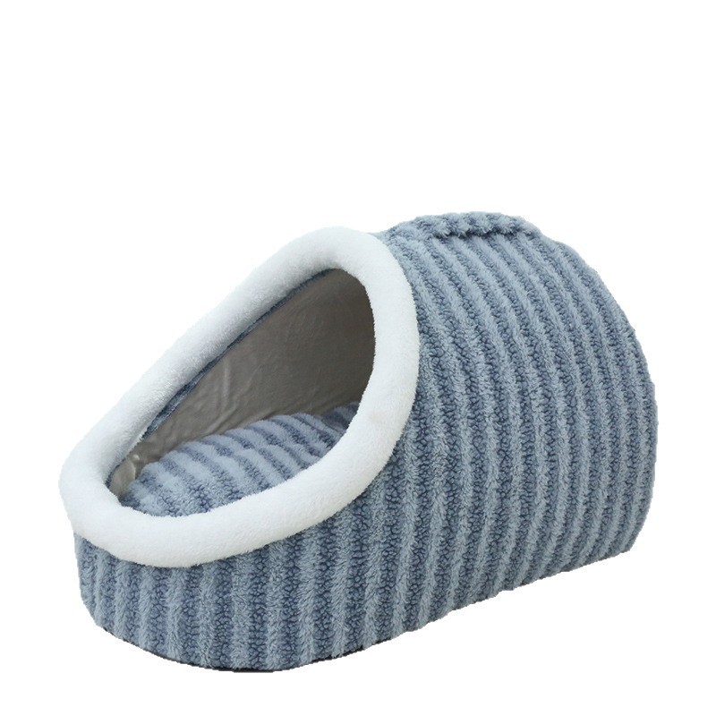 Warm Thickened Cat Bed Removable And Washable House Shaped Enclosed Sleeping Bed For All Seasons_voghion.com