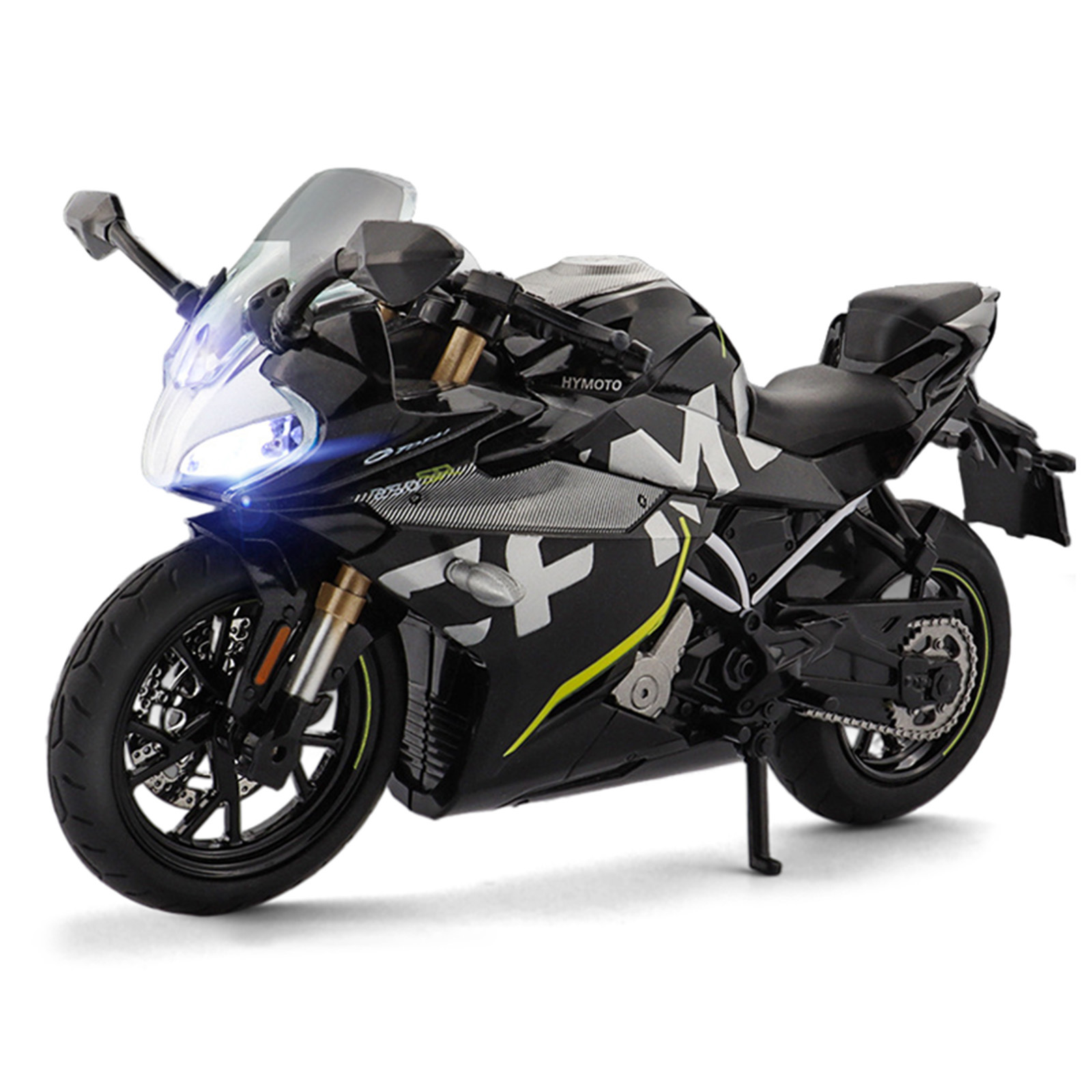 Modelo de motocicleta de aleación 1:12, motocicleta Chuanqi, simulación de amortiguador, dirección, coche de juguete para niños, caja ciega transfronteriza, dropshipping