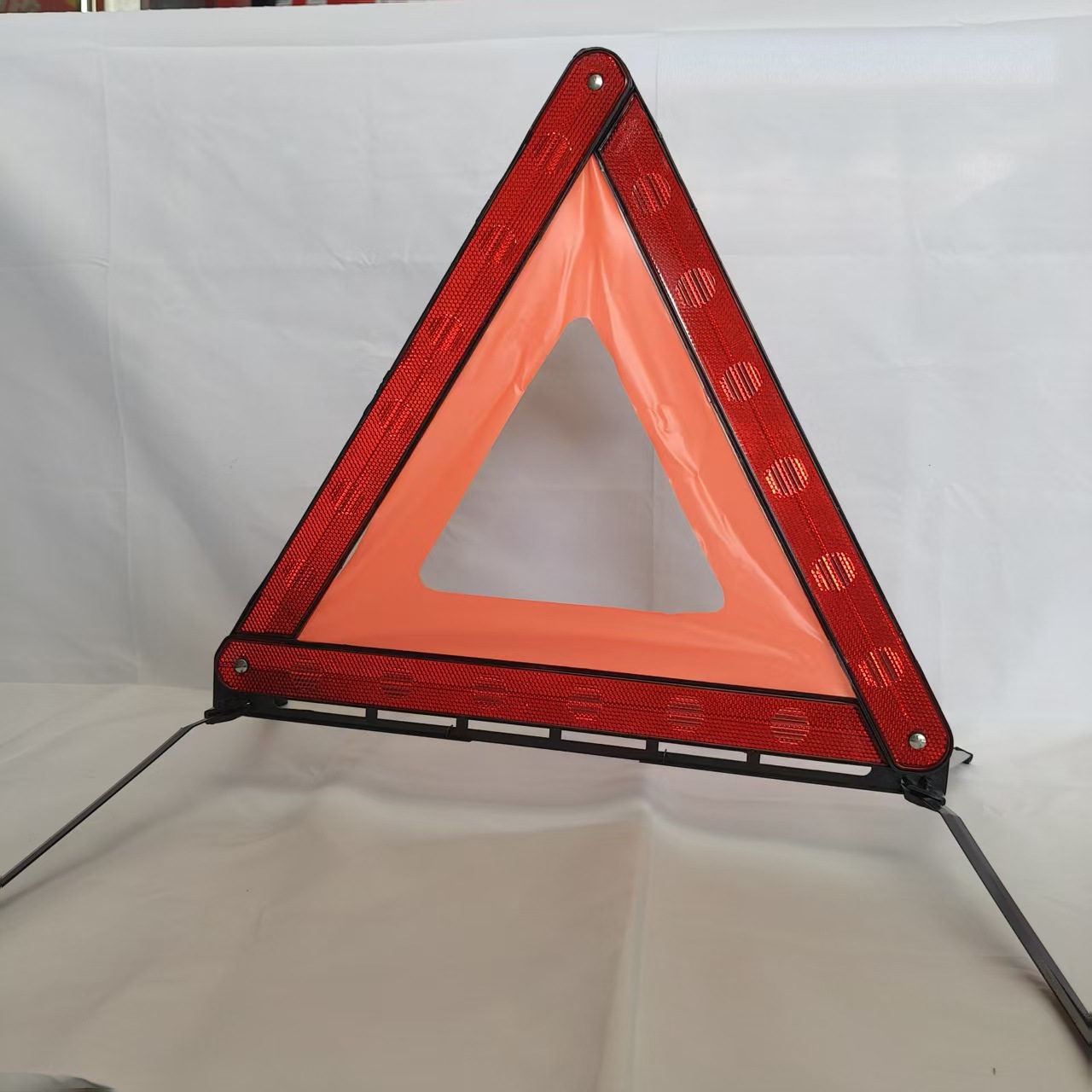 Small red box tripod PVC car warning sign vehicle tripod reflective stand accident road sign emergency