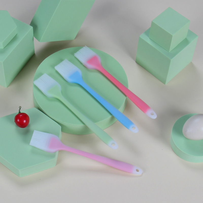 硅胶油刷厨房烙饼烘焙刷子耐高温不掉毛煎饼烧烤刷小号半透明扫子|ms