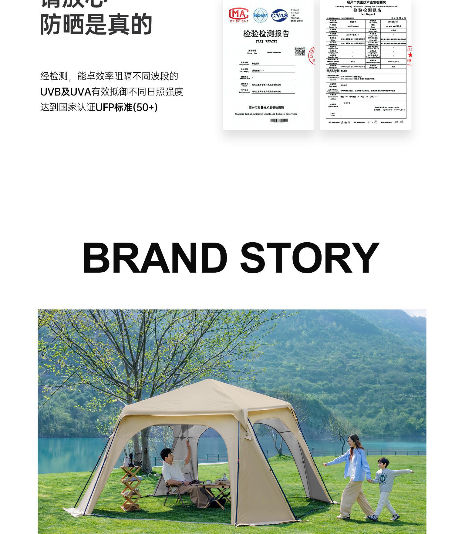 Vinyl Quick-Open No-Setup Dome Tent Outdoor Camping Gear Sun Protection Rainproof Canopy Stormproof