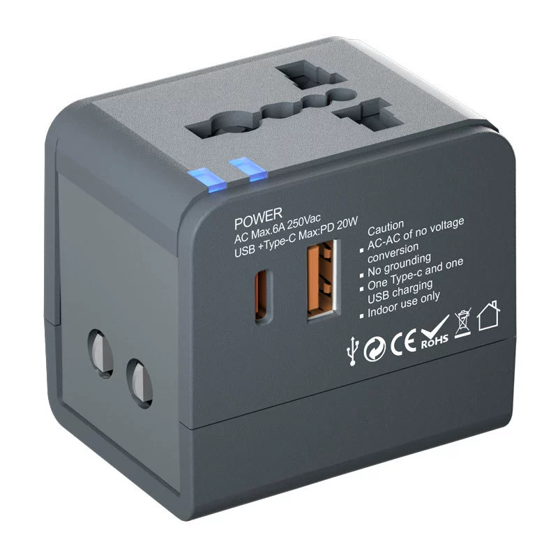 PD20W charging conversion plug multi -country travel plug global conversion socket wireless European rules and regulations conversion