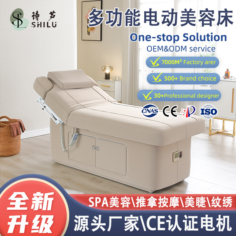 Electric Beauty Bed, Beauty Salon Special Latex Bed, Massage Bed, Multi-Functional Constant Temperature Heating Spa Therapy Bed