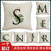 ins Northern Europe sofa Pillows Flax letter Bedside Pillow Office Siesta vehicle Cushion Sofa cover