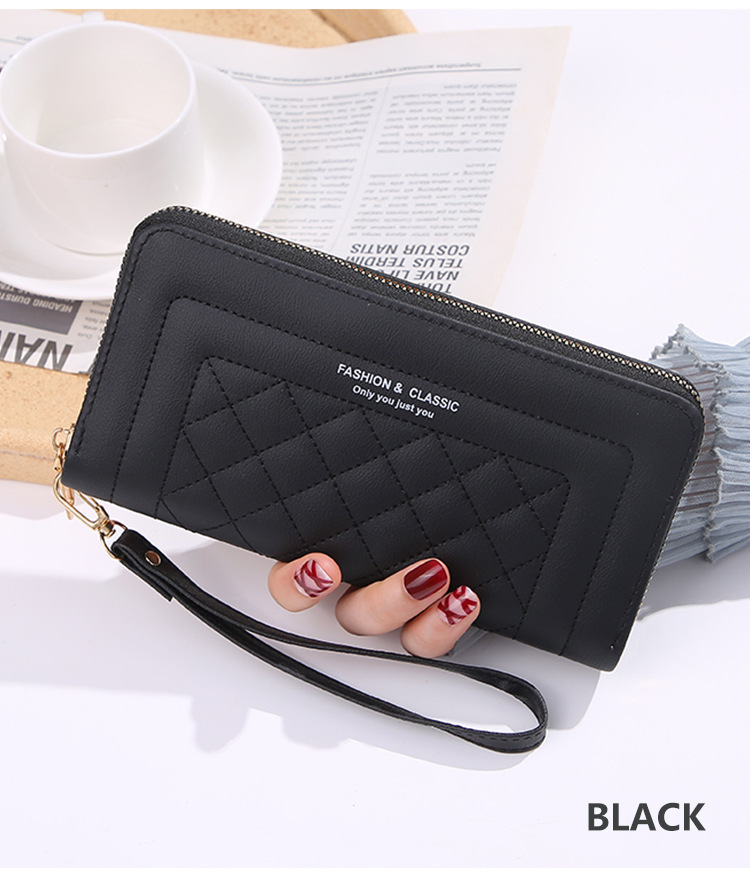 103g Weight pu Lining Material Side Zipper Closure Type Long Wallets Bags Type 1 Piece Quantity Holiday, Banquet, Selfie Occasion pu Material Contrast Binding Function Solid Color Pattern All Seasons Season Women's Gender Sweet Style Square Shape Women's Solid Color Pu Side Zipper Wallets 16