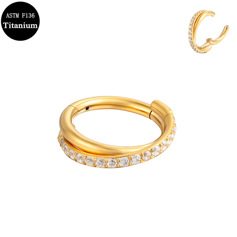 Nose Rings & Studs Piercing Type 1 Piece Quantity 1 Piece Nose Rings & Studs Simple Style Classic Style Geometric G23 Titanium Nose Rings & Studs Nose Pin