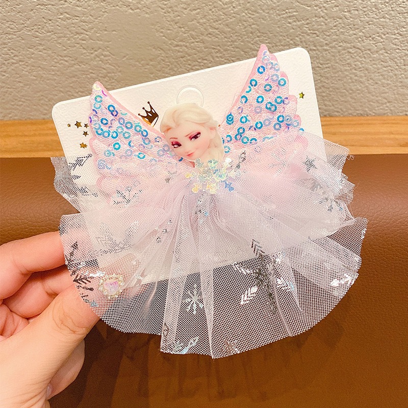 Nueva princesa Aisha clip de pelo para niños clip de pelo helado y nieve clips de pelo para niñas princesa viento lindos joyas para el pelo