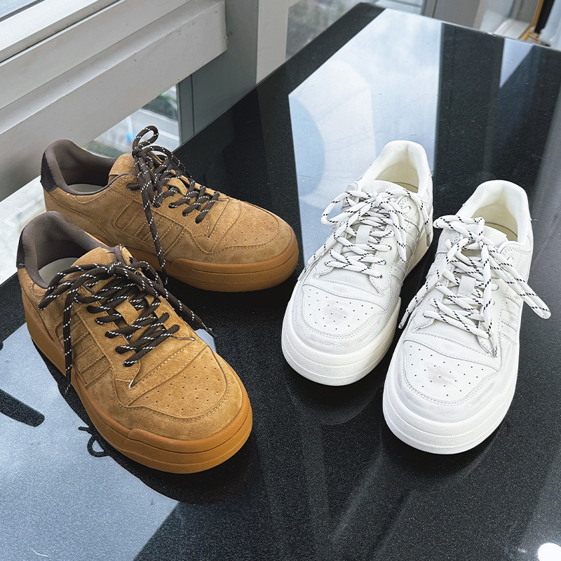 Small universal white sneakers platform