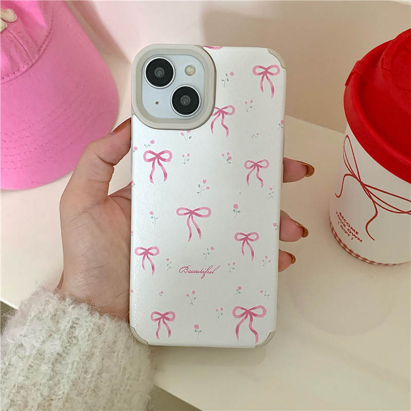 45g Weight iPhone Applicable Brands Phone Cases Classification tpu Material Ditsy Floral, Bow Knot Pattern Cartoon Style, Cute Style Tpu Ditsy Floral Bow Knot Cartoon Style Cute Phone Cases Phone Accessories 9