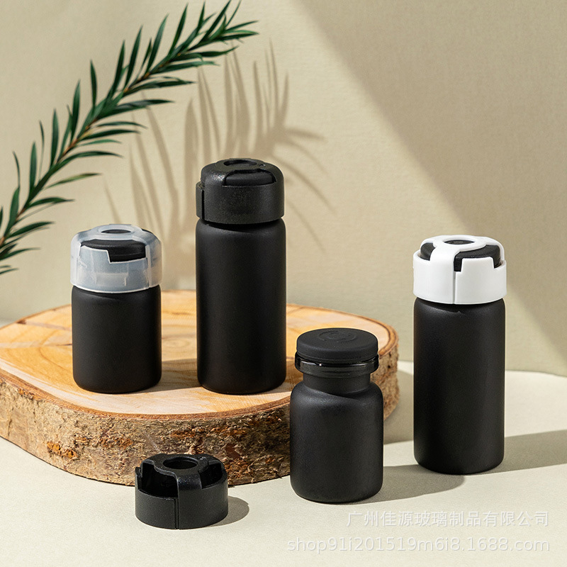スポットマットブラックチューブボトル5ml10mlバヨネットバイアル透明ティアオフキャップアンプル凍結乾燥粉末ボトルオリジナル液体ボトル|undefined