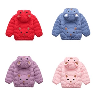 2025 autumn and winter new children's down cotton-padded coat for boys and girls cotton-padded coat for big children short thick baby coat winter clothes
