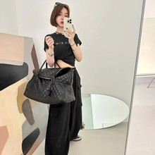 2024年新款杨树林刺绣菱格大容量托特包欧美外贸跨境Y家大牌包包