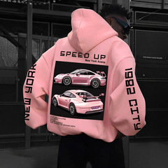 Set Sports Racing 3D Printing Hoodie Vintage Oversized Hoodi