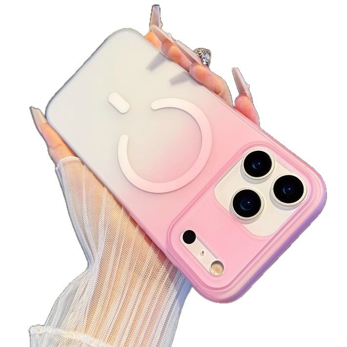 适用iPhone17PROMAX手机壳渐变冰雾磁吸苹果17磨砂PC防摔保护套16|undefined