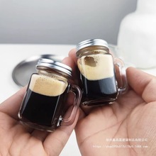 咖啡浓缩液分装瓶玻璃瓶迷你梅森杯果酒瓶蜂蜜果酱罐mini40 120ml