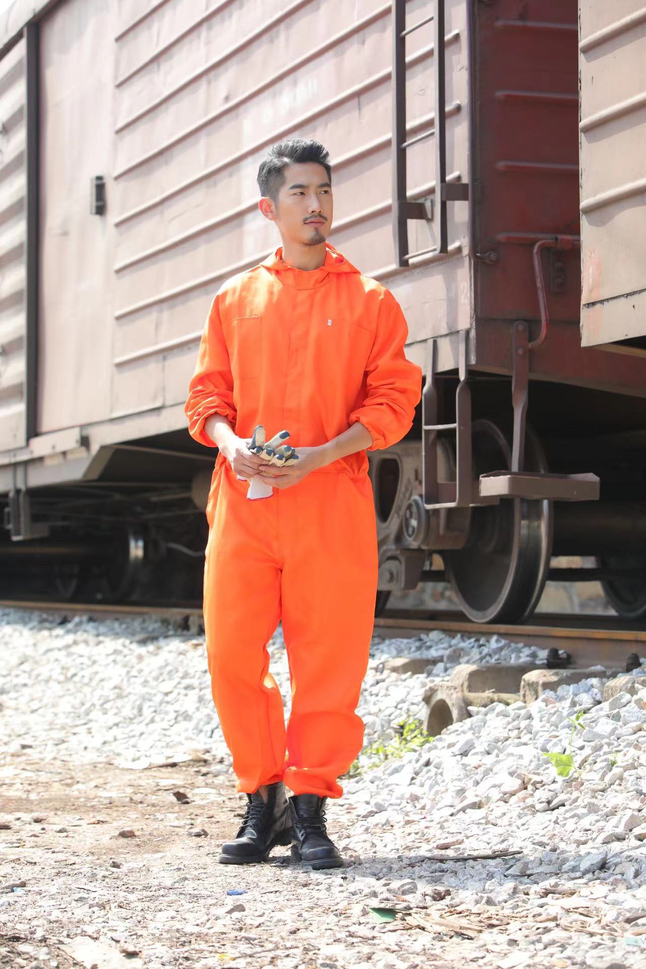 Fuente algodón puro hilo de poliéster algodón poliéster reparación de automóviles resistente a la suciedad y al desgaste ropa protectora de soldadura eléctrica ropa de trabajo a prueba de polvo traje de una pieza